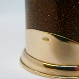 Victorian Superior Goldstone & 9ct Rose Gold Heraldic Intaglio Desk Seal Antique c1860