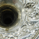 Chinese 19th Century Sterling Silver Floral Decorated Wine Goblet Antique Leeching Canton