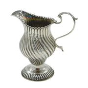 George III Sterling Silver Swirl Pattern Pedestal Cream Jug Antique 1776 London
