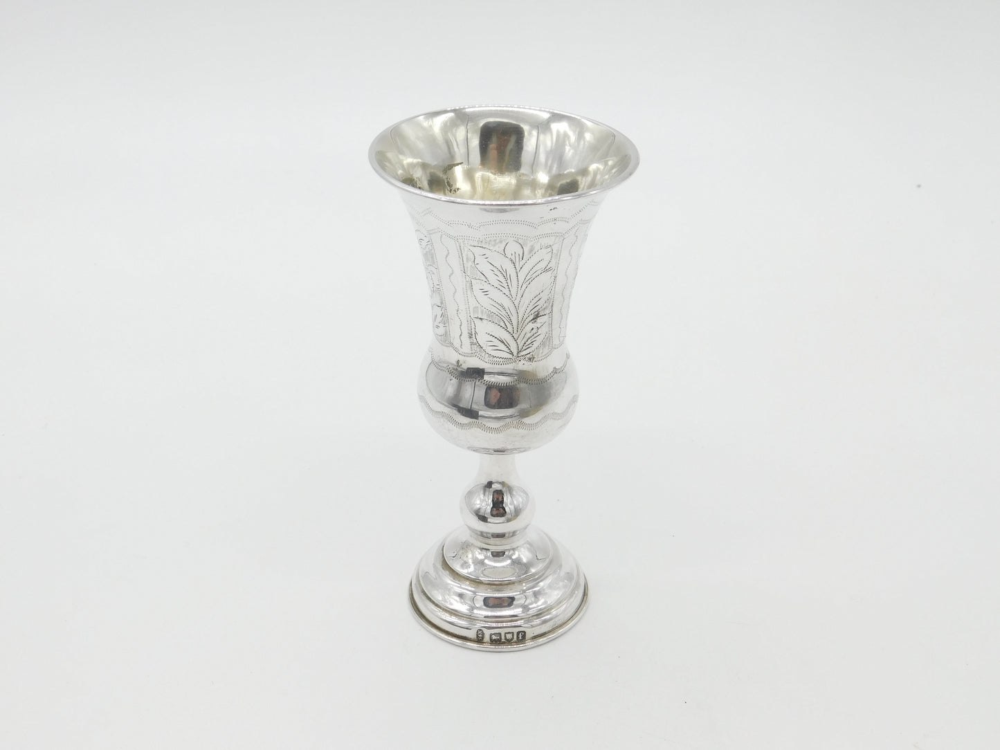 Victorian Sterling Silver Floral Motif Chalice Goblet Antique 1901 London