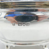 Art Deco Sterling Silver Bombe Form Tea Caddy Antique 1913 London