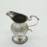George III Sterling Silver Swirl Pattern Pedestal Cream Jug Antique 1776 London