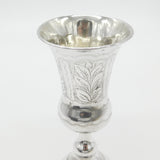 Victorian Sterling Silver Floral Motif Chalice Goblet Antique 1901 London