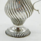 George III Sterling Silver Swirl Pattern Pedestal Cream Jug Antique 1776 London