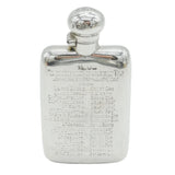 Victorian Sterling Silver Military Interest Hip Flask Antique 1898 London