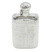 Victorian Sterling Silver Military Interest Hip Flask Antique 1898 London