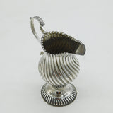 George III Sterling Silver Swirl Pattern Pedestal Cream Jug Antique 1776 London