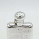 Victorian Sterling Silver Military Interest Hip Flask Antique 1898 London