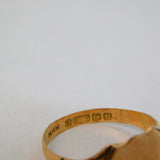 9ct Rose Gold Shield Form Signet Ring Antique 1926 Birmingham Art Deco