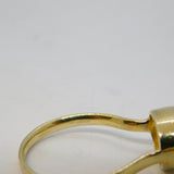 Gold on Sterling Silver Faceted Citrine Set Dress Ring Vintage 2010 London