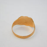 9ct Rose Gold Shield Form Signet Ring Antique 1926 Birmingham Art Deco
