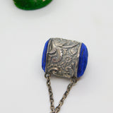Victorian Sterling Silver Double Sided Pin Cushion Chatelaine Fob 1888 Antique