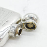 Victorian Sterling Silver Military Interest Hip Flask Antique 1898 London