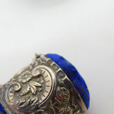 Victorian Sterling Silver Double Sided Pin Cushion Chatelaine Fob 1888 Antique