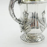 Anglo-Indian Colonial Sterling Silver Floral Christening Mug Antique Madras