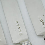 Newcastle Provincial George III Set of Sterling Silver & Mother of Pearl Dessert Knives Antique c1810