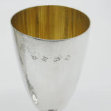 Pair of Sterling Silver Celtic Viking Stem Wine Goblets Vintage 1973 Birmingham