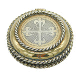 Scottish Sterling Silver Gilt Religious Communion Wafer Pyx Antique 1921 Glasgow