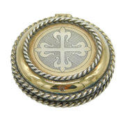 Scottish Sterling Silver Gilt Religious Communion Wafer Pyx Antique 1921 Glasgow