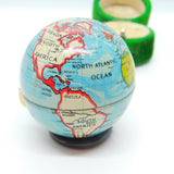 Novelty Tinplate Globe Form Sewing Tape Measure Antique c1920 Art Deco