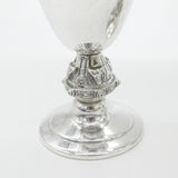 Pair of Sterling Silver Celtic Viking Stem Wine Goblets Vintage 1973 Birmingham