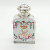 George IV French Sterling Silver Mounted Coronation Tea Caddy Antique c1830s