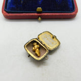 Norwegian Enamel Moses Basket Silver Charm Pendant Antique Egyptian Revival c1920