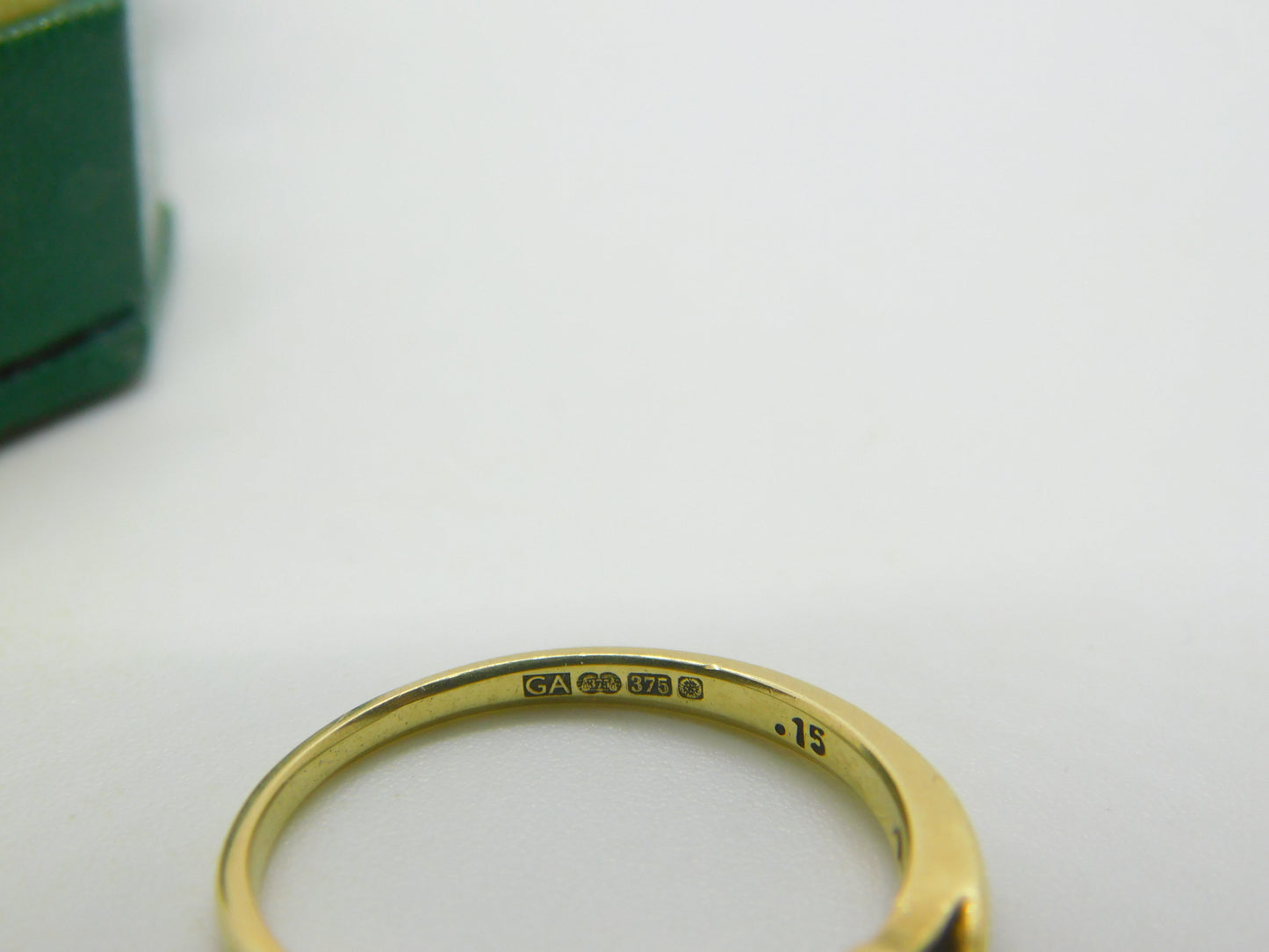 9ct Yellow Gold & 0.15ct Diamond Crossover Ring Vintage c1990 Sheffield