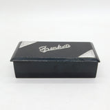 Sterling Silver Mounted Ebony Wood 'Trinkets' Jewellery Box Antique 1919 London