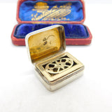 Georgian Sterling Silver Floral Vinaigrette 1801 London John Sidaway Antique