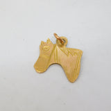 Edwardian 9ct Yellow Gold Horse Head Charm Pendant Antique c1910