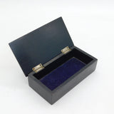 Sterling Silver Mounted Ebony Wood 'Trinkets' Jewellery Box Antique 1919 London
