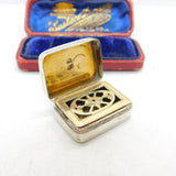 Georgian Sterling Silver Floral Vinaigrette 1801 London John Sidaway Antique