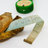 Victorian Gilt Metal Novelty Squirrel with Acorn Nut Sewing Tape Measure Antique c1880