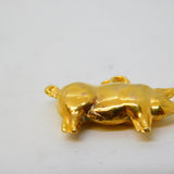 Edwardian 9ct Yellow Gold Standing Pig Charm Pendant Antique c1910