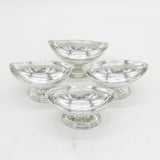 George III Set of Four Sterling Silver Pedestal Salt Cellars Antique 1784 London
