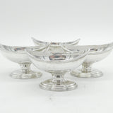 George III Set of Four Sterling Silver Pedestal Salt Cellars Antique 1784 London