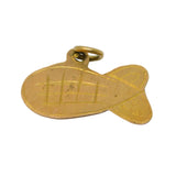 Edwardian 9ct Rose Gold Zeppelin Airship Charm Pendant Antique c1910