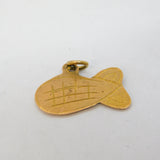 Edwardian 9ct Rose Gold Zeppelin Airship Charm Pendant Antique c1910