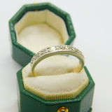 9ct Yellow Gold & Diamond Set Half-Eternity Dress Ring Vintage c1960