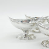 George III Set of Four Sterling Silver Pedestal Salt Cellars Antique 1784 London