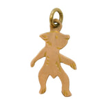 Edwardian 9ct Rose Gold Dancing Pig Charm Pendant Antique c1910