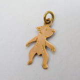 Edwardian 9ct Rose Gold Dancing Pig Charm Pendant Antique c1910