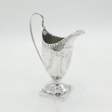 George III Sterling Silver Floral Pedestal Cream Jug Antique 1785 London