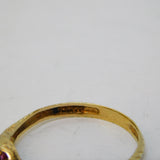 9ct Yellow Gold, Diamond, Ruby Snake or Serpent Ring Vintage 1989 Birmingham
