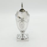 George III Sterling Silver Floral Pedestal Cream Jug Antique 1785 London