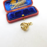 9ct Yellow Gold Faceted Citrine Set Fob Seal Pendant Vintage 1983 London