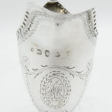 George III Sterling Silver Floral Pedestal Cream Jug Antique 1785 London