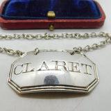 Georgian Sterling Silver Claret Wine Decanter Label Antique 1811 London