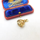 9ct Yellow Gold Faceted Citrine Set Fob Seal Pendant Vintage 1983 London